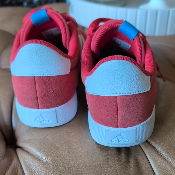 adidas Red and White VL Court 3.0 Sneakers - Picture 5 of 7